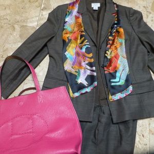 ann taylor loft brown business pant suit 10…